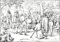 An illustration from Artists of Abraham Lincoln portraits (1863)