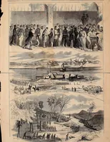An illustration from Artists of Abraham Lincoln portraits (1862)