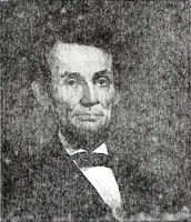 An illustration from Artists of Abraham Lincoln portraits (1916)