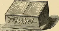 An illustration from Art needlework. A complete manual of embroidery in silks and crewels, with full instructions as to stitches, materials, and implements. Containing also a large number of original designs and a handsome coloured design for crewel work (1882)