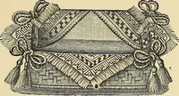 An illustration from Art needlework. A complete manual of embroidery in silks and crewels, with full instructions as to stitches, materials, and implements. Containing also a large number of original designs and a handsome coloured design for crewel work (1882)