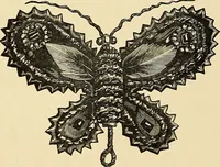 An illustration from Art needlework. A complete manual of embroidery in silks and crewels, with full instructions as to stitches, materials, and implements. Containing also a large number of original designs and a handsome coloured design for crewel work (1882)