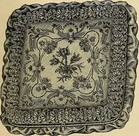An illustration from Art needlework. A complete manual of embroidery in silks and crewels, with full instructions as to stitches, materials, and implements. Containing also a large number of original designs and a handsome coloured design for crewel work (1882)