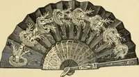 An illustration from Art needlework. A complete manual of embroidery in silks and crewels, with full instructions as to stitches, materials, and implements. Containing also a large number of original designs and a handsome coloured design for crewel work (1882)