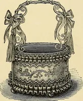 An illustration from Art needlework. A complete manual of embroidery in silks and crewels, with full instructions as to stitches, materials, and implements. Containing also a large number of original designs and a handsome coloured design for crewel work (1882)