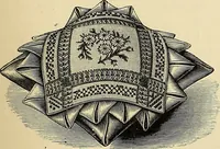 An illustration from Art needlework. A complete manual of embroidery in silks and crewels, with full instructions as to stitches, materials, and implements. Containing also a large number of original designs and a handsome coloured design for crewel work (1882)