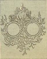 An illustration from Art needlework. A complete manual of embroidery in silks and crewels, with full instructions as to stitches, materials, and implements. Containing also a large number of original designs and a handsome coloured design for crewel work (1882)