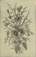 An illustration from Art needlework. A complete manual of embroidery in silks and crewels, with full instructions as to stitches, materials, and implements. Containing also a large number of original designs and a handsome coloured design for crewel work (1882)