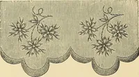 An illustration from Art needlework. A complete manual of embroidery in silks and crewels, with full instructions as to stitches, materials, and implements. Containing also a large number of original designs and a handsome coloured design for crewel work (1882)