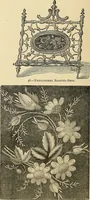 An illustration from Art needlework. A complete manual of embroidery in silks and crewels, with full instructions as to stitches, materials, and implements. Containing also a large number of original designs and a handsome coloured design for crewel work (1882)