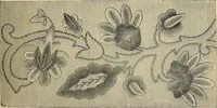 An illustration from Art needlework. A complete manual of embroidery in silks and crewels, with full instructions as to stitches, materials, and implements. Containing also a large number of original designs and a handsome coloured design for crewel work (1882)