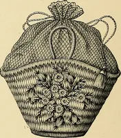 An illustration from Art needlework. A complete manual of embroidery in silks and crewels, with full instructions as to stitches, materials, and implements. Containing also a large number of original designs and a handsome coloured design for crewel work (1882)
