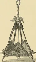 An illustration from Art needlework. A complete manual of embroidery in silks and crewels, with full instructions as to stitches, materials, and implements. Containing also a large number of original designs and a handsome coloured design for crewel work (1882)