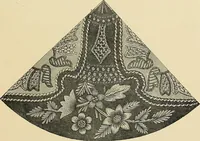 An illustration from Art needlework. A complete manual of embroidery in silks and crewels, with full instructions as to stitches, materials, and implements. Containing also a large number of original designs and a handsome coloured design for crewel work (1882)