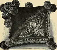 An illustration from Art needlework. A complete manual of embroidery in silks and crewels, with full instructions as to stitches, materials, and implements. Containing also a large number of original designs and a handsome coloured design for crewel work (1882)