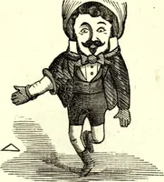 An illustration from The art of amusing : being a collection of graceful arts, merry games, odd tricks, curious puzzles, and new charades : together with suggestions for private theatricals, tableaux, and all sorts of parlor and family amusements (1866)