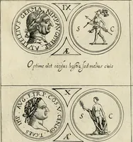 An illustration from The art of making devises : treating of hieroglyphicks, symboles, emblemes, aenigma's, sentences, parables, reverses of medalls, armes, blazons, cimiers, cyphres and rebus (1646)