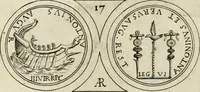 An illustration from The art of making devises : treating of hieroglyphicks, symboles, emblemes, aenigma's, sentences, parables, reverses of medalls, armes, blazons, cimiers, cyphres and rebus (1646)