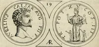 An illustration from The art of making devises : treating of hieroglyphicks, symboles, emblemes, aenigma's, sentences, parables, reverses of medalls, armes, blazons, cimiers, cyphres and rebus (1646)