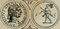 Picture 16 of 32 from The art of making devises : treating of hieroglyphicks, symboles, emblemes, aenigma's, sentences, parables, reverses of medals, armes, blazons, cimiers, cyphers and rebus (1648), leaf 72