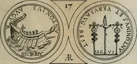 Picture 24 of 32 from The art of making devises : treating of hieroglyphicks, symboles, emblemes, aenigma's, sentences, parables, reverses of medals, armes, blazons, cimiers, cyphers and rebus (1648), leaf 80