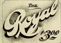 An illustration from The art of show card writing; a modern treatise on show card writing, designed as an educator in all branches of the art...With two hundred and fifty-six illustrations and thirty-two lettering plates, comprising all the standard ancient and modern styles (1907)