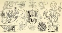 An illustration from The art of show card writing; a modern treatise on show card writing, designed as an educator in all branches of the art...With two hundred and fifty-six illustrations and thirty-two lettering plates, comprising all the standard ancient and modern styles (1907)