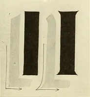 An illustration from The art of show card writing; a modern treatise on show card writing, designed as an educator in all branches of the art...With two hundred and fifty-six illustrations and thirty-two lettering plates, comprising all the standard ancient and modern styles (1907)