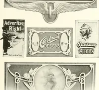 An illustration from The art of show card writing; a modern treatise covering all branches of the art ... with one hundred and fifty-three illustrations and thirty-two lettering plates, comprising all the standard ancient and modern styles (1922)