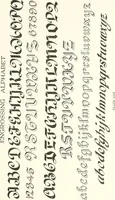 An illustration from The art of show card writing; a modern treatise covering all branches of the art ... with one hundred and fifty-three illustrations and thirty-two lettering plates, comprising all the standard ancient and modern styles (1922)