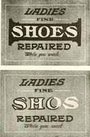 An illustration from The art of show card writing; a modern treatise covering all branches of the art ... with one hundred and fifty-three illustrations and thirty-two lettering plates, comprising all the standard ancient and modern styles (1922)