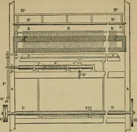 An illustration from The art of weaving, by hand and by power, with an introductory account of its rise and progress in ancient and modern times (1844)