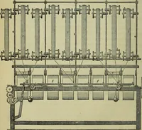 An illustration from The art of weaving, by hand and by power, : with an introductory account of its rise and progress in ancient and modern times. For the use of manufacturers and others. (1844)