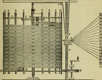 An illustration from The art of weaving, by hand and by power, : with an introductory account of its rise and progress in ancient and modern times. For the use of manufacturers and others. (1844)