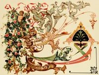 An illustration from The art ornamenter and modern sign writer. "Up to date." (1895)