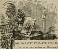 Picture 27 of 82 from Art recreations; being a complete guide to pencil drawing, oil painting, water-color painting, crayon drawing and painting, painting on ground glass, Grecian painting, antique painting, oriental painting, sign painting, theorem painting, ferneries, moss work, papier mache, cone work, feather flowers, potichomanie, leather work, hair work, taxidermy, gilding and bronzing, plaster work, decalcomanie, wax work, shell work, magic lantern, paper flowers, imitation of pearl, the aquqrium, sealing-wax painting, panorama painting, coloring photographs, enamel painting, etc. (1873), leaf 102