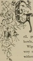 An illustration from Art recreations; being a complete guide to pencil drawing, oil painting, water-color painting, crayon drawing and painting, painting on ground glass, Grecian painting, antique painting, oriental painting, sign painting, theorem painting, ferneries, moss work, papier mache, cone work, feather flowers, potichomanie, leather work, hair work, taxidermy, gilding and bronzing, plaster work, decalcomanie, wax work, shell work, magic lantern, paper flowers, imitation of pearl, the aquqrium, sealing-wax painting, panorama painting, coloring photographs, enamel painting, etc. (1873)