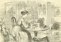 An illustration from Art recreations : being a complete guide to pencil drawing, oil painting ... moss work, papier mache...wax work, shell work...enamel painting, etc. (1871)