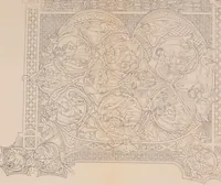 An illustration from Art treasures of the Lambeth library. A description of the illuminated mauscripts, etc; (1873)