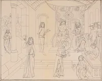 An illustration from Art treasures of the Lambeth library. A description of the illuminated mauscripts, etc; (1873)