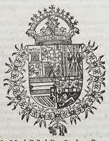 An illustration from Assiento y capitulacion, : que los señores presidente, y del Consejo Real de las Indias tomaron co[n] Adriano de Legaso, por si y en nombre del prior y consules de la Vniversidad de los Cargadores a las Indias de la ciudad de Seuilla, y demas personas interresadas en el comercio dellas, sobre a cobrança y administracio[n] del derecho de la aueria, y despacho de las armada y flotas de las Indias, por tiempo de seis años que començaràn a correr desde principio del venidero de 1628 y se cumpliràn en fin del de 633. (1627)