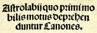 An illustration from Astrolabij quo primi mobilis motus deprehenduntur canones (1512)