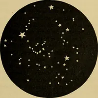 An illustration from Astronomy with an opera-glass: a popular introduction to the study of the starry heavens with the simplest of optical instruments, with maps and directions to facilitate the recognition of the constellations and the principal stars visible to the naked eye; (1888)