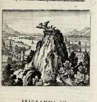 Picture 6 of 30 from Atalanta fugiens, hoc est, Emblemata nova de secretis naturae chymica : accomodata partim oculis & intellectui, figuris cupro incisis, adjectisque sententiis, epigrammatis & notis, partim auribus & recreationi animi plus minus 50 fugis musicalibus trium vocum, quarum duae ad unam simplicem melodiam distichis canendis peraptam, correspondeant, non abs[que] singulari jucunditate videnda, legenda, meditanda, intelligenda, dijudicanda, canenda & audienda (1618), leaf 45