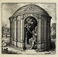 Picture 7 of 30 from Atalanta fugiens, hoc est, Emblemata nova de secretis naturae chymica : accomodata partim oculis & intellectui, figuris cupro incisis, adjectisque sententiis, epigrammatis & notis, partim auribus & recreationi animi plus minus 50 fugis musicalibus trium vocum, quarum duae ad unam simplicem melodiam distichis canendis peraptam, correspondeant, non abs[que] singulari jucunditate videnda, legenda, meditanda, intelligenda, dijudicanda, canenda & audienda (1618), leaf 53