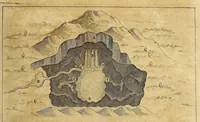 An illustration from Athanasii Kircheri e Soc. Jesu Mundus subterraneus, : in XII libros digestus; quo divinum subterrestris mundi opificium, mira ergasteriorum naturae in eo distributio, verbo [Pantamorphon] protei regnum, uniuersae denique naturae majestas & divitiae summa rerum varietate exponuntur, abditorum effectuum causae acri indagine inquisitae demonstrantur, cognitae per artis & naturae conjugium ad humanae vitae necessarium usum vario experimentorum apparatu, necnon novo modo & ratione applicantur (1678)