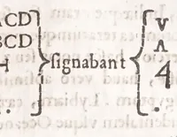 Picture 4 of 28 from Athanasij Kircheri e Societate Iesu Arithmologia, siue, De abditis numerorum mysterijs : qua origo, antiquitas & fabrica numerorum exponitur : abditae eorundem proprietates demonstrantur : fontes superstitionum in amuletorum fabrica aperiuntur : denique post cabalistarum, Arabum, gnosticorum, aliorumque magicas impietates detectas, vera & licita numerorum mystica significatio ostenditur (1665), leaf 65