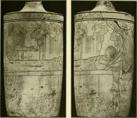 Picture 5 of 111 from Athenian lekythoi : with outline drawing in matt color on a white ground : appendix: additional lekythoi with outline drawing in glaze varnish on a white ground (1914), leaf 294