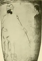 An illustration from Athenian lekythoi : with outline drawing in matt color on a white ground : appendix: additional lekythoi with outline drawing in glaze varnish on a white ground (1914)