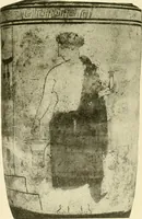 An illustration from Athenian lekythoi : with outline drawing in matt color on a white ground : appendix: additional lekythoi with outline drawing in glaze varnish on a white ground (1914)